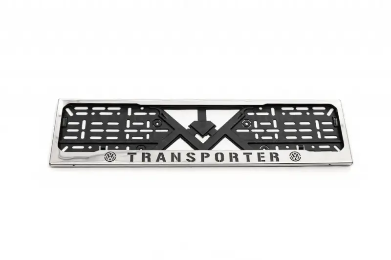 Рамка під номер хром Transporter (1 шт, нержавіюча сталь) для Volkswagen T5 Transporter 2003–2010