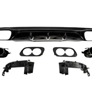 Задній дифузор з насадками E53-Design Black (для Base) для Mercedes-Benz E-class W213 2016–2023