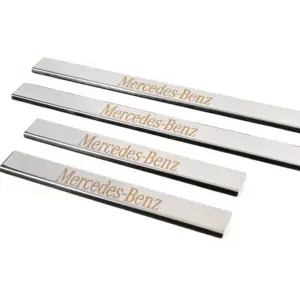 Накладки на пороги (Carmos, 4 шт, нерж) для Mercedes-Benz E-class W210 1995–2002