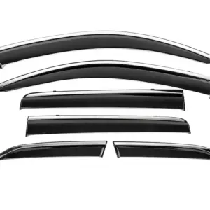 Вітровики з хромованим молдингом Niken Luxury (6 шт) для Mitsubishi Outlander 2012–2021