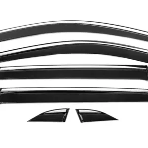 Вітровики з хромованим молдингом Niken Luxury (6 шт) для Toyota Rav 4 2019–2025