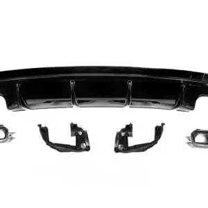 Задній дифузор Black (дизайн CLA45 з насадками) для Mercedes-Benz CLA C117 2013–2019
